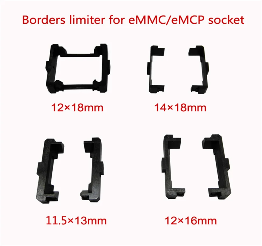 1 PCS eMMC/eMCP test Socket borders limiter frame guider size 14x18mm , for open top structure socket