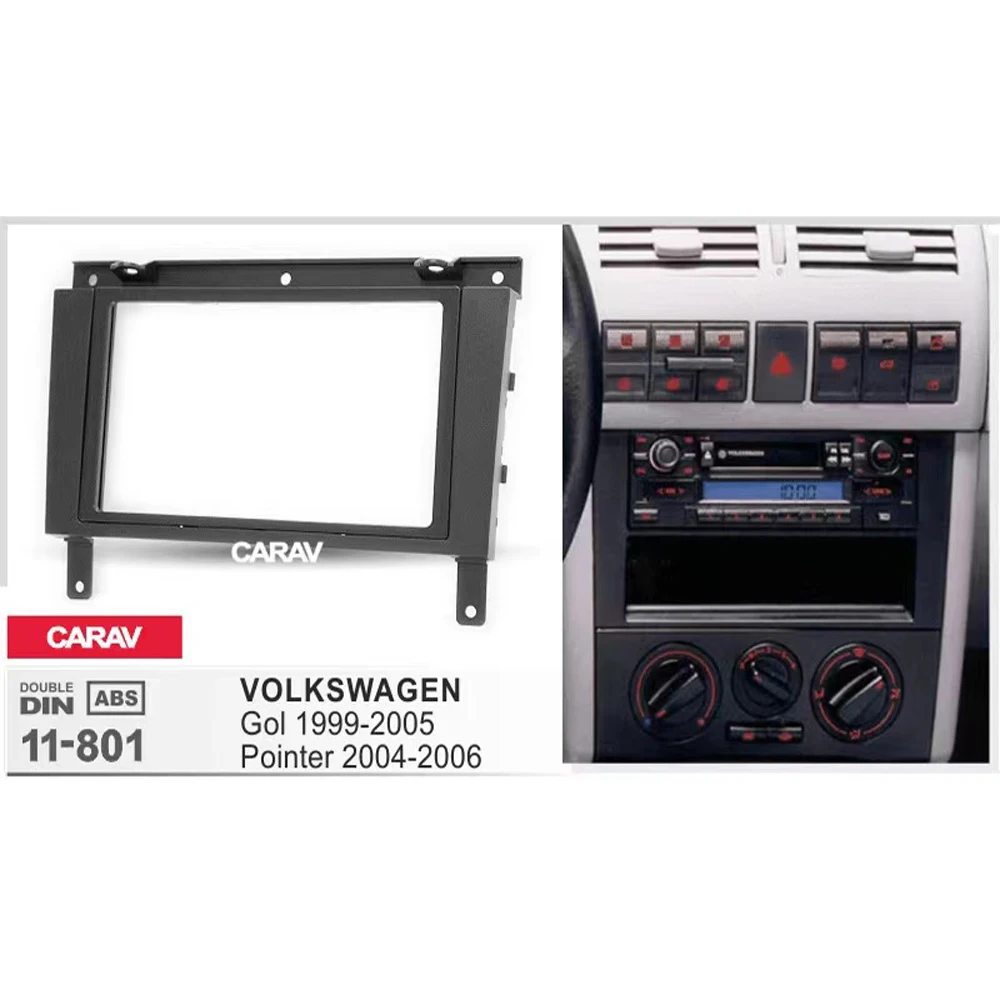 

WQLSK Double din Car Radio Fascia for VOLKSWAGEN Gol Pointer 1999-2006 2din car DVD Stereo Frame Plate Adapter Mounting Dash