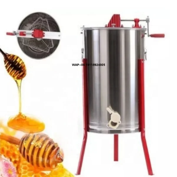 

Small Beekeeping Equipment CE 6 Frames Stainless Steel Electric Bee Honey Processing Sweet Honey Extractor Machine