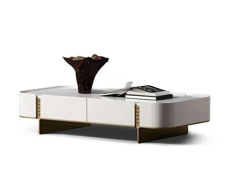 

Golden wheat coffee table villa mansion living room creative designer original Italian light luxury coffee table Y16