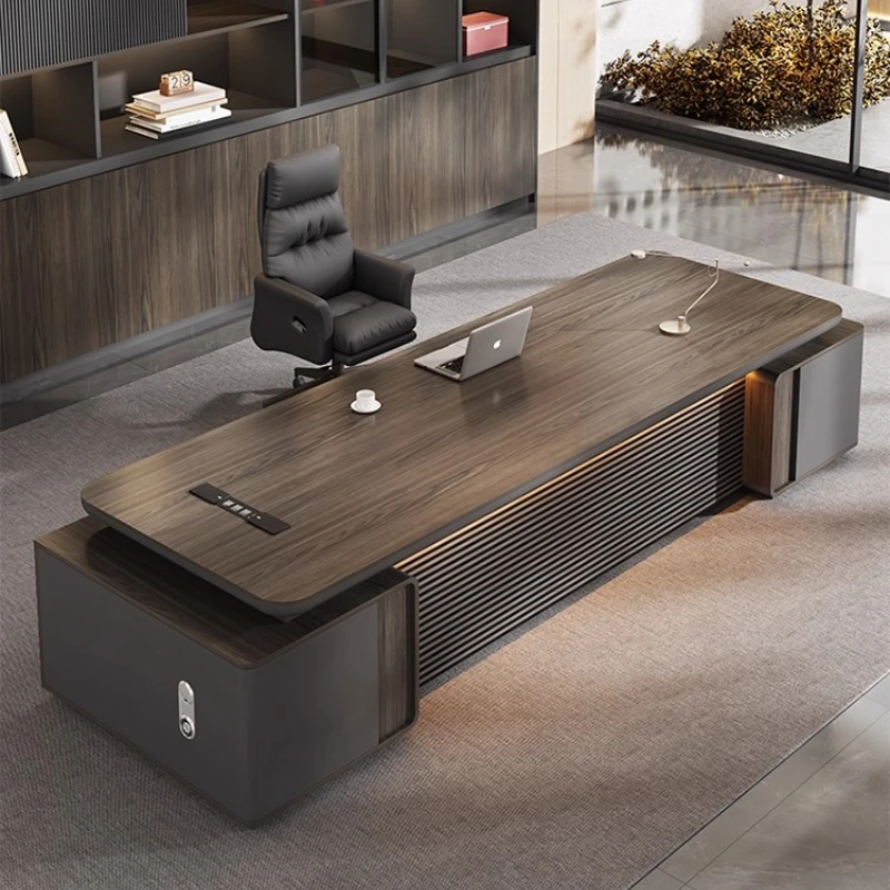 

luxury Ergonomic Boss desk modern simple chairperson large office desk comfortable Pretty bureau d'ordinateur Furniture