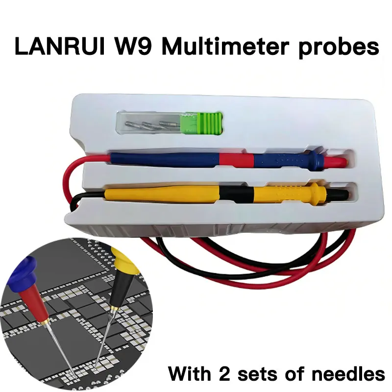 Lanrui W9 Universal Superconducting Multimeter Probe Pen with Replaceable Tips, Lead Pointer Test Wire Tool