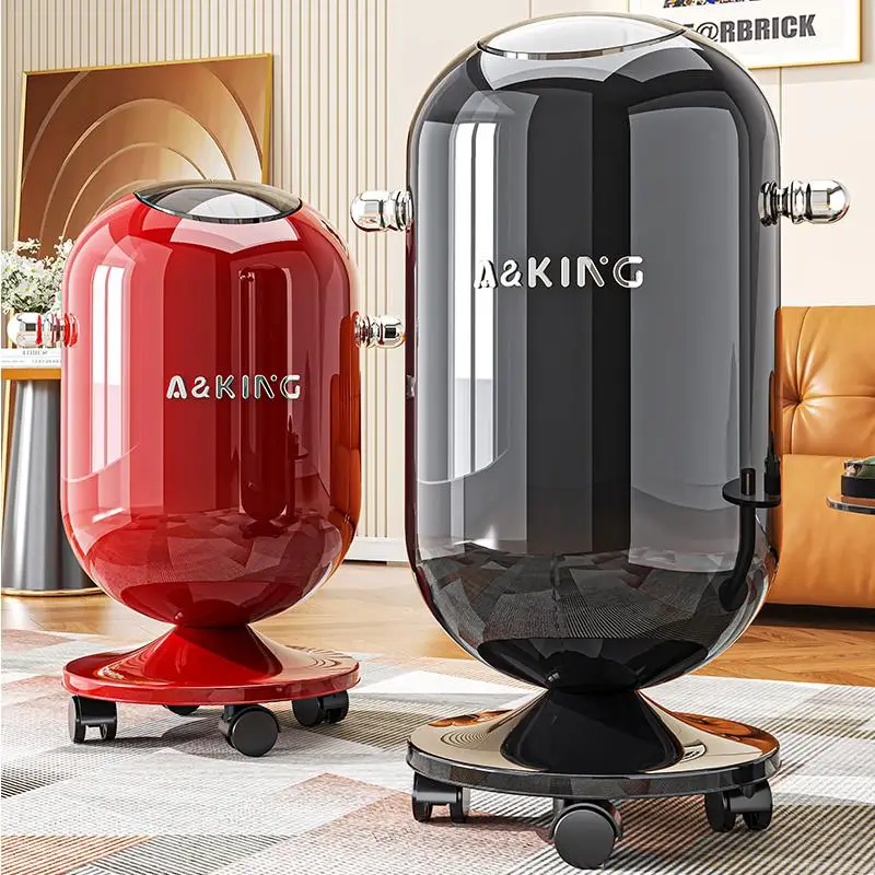 

Роскошная домашняя корзина Tra Can 20 л, большая емкость для спальни, гостиной, откидная крышка на колесиках, корзина для бумаги Ele Design