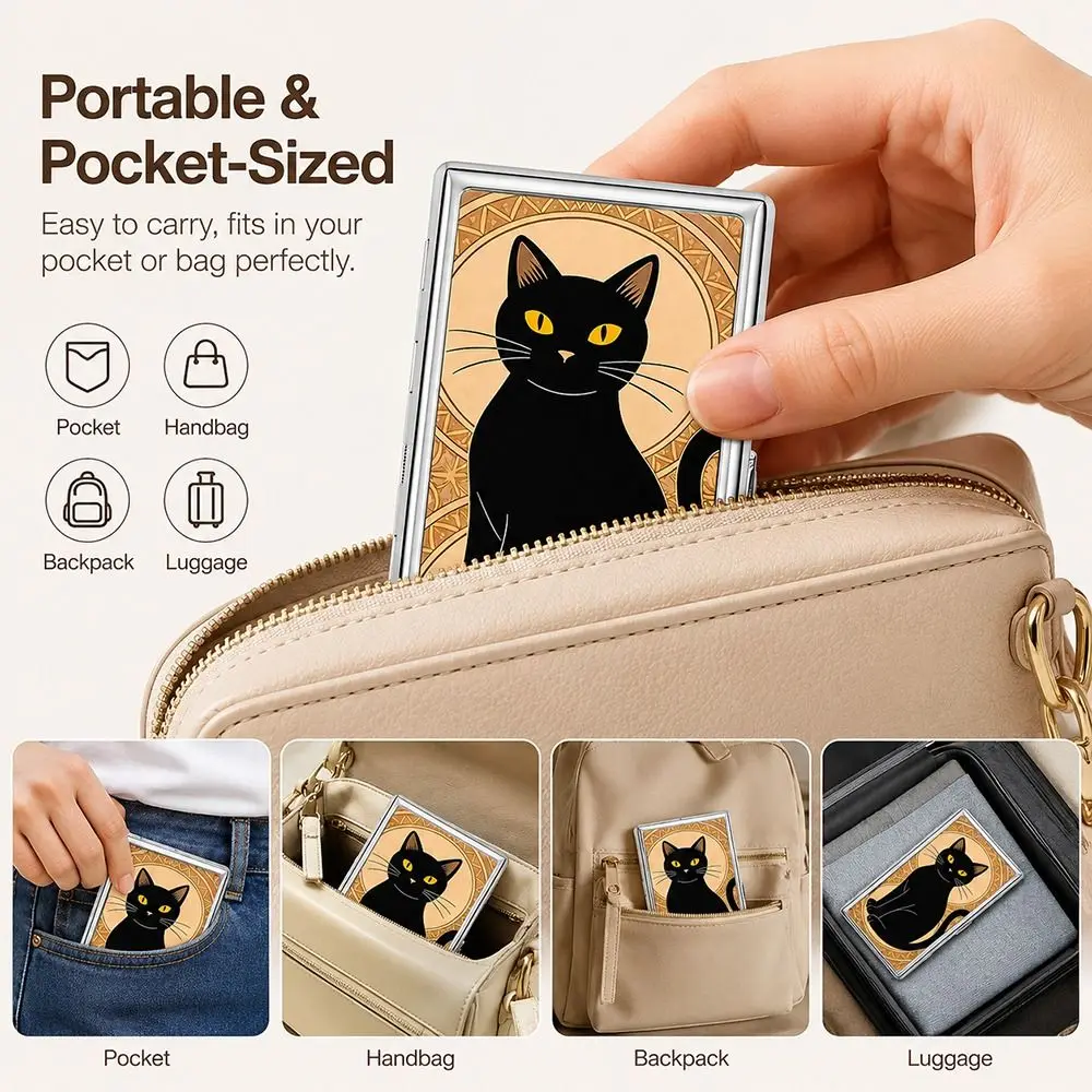 Vintage-Style Vintage Card Case Metal Material Easy Snap Metal Case Versatile Design Multi-function Cash Case