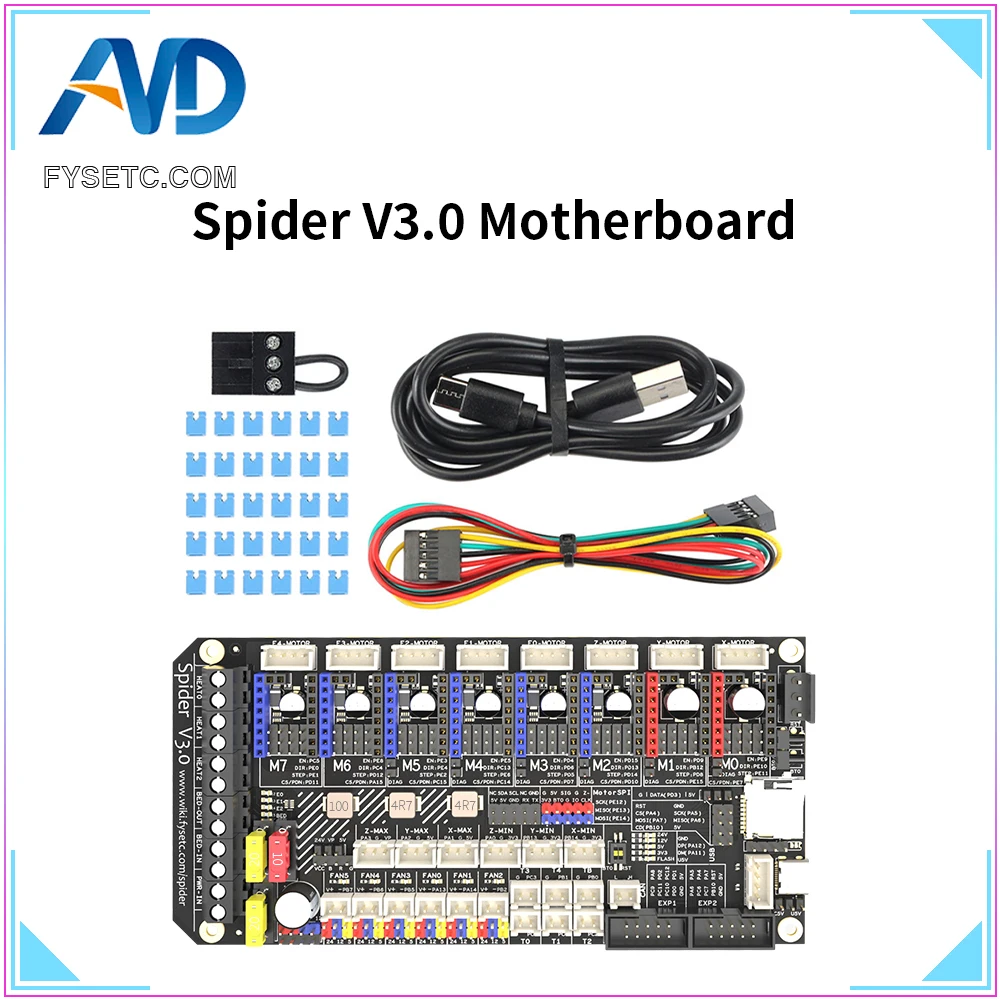 FYSETC Płyta główna Spider V3.0 32-bitowa z sterownikami CAN TMC2209 TMC5160 do drukarek 3D Voron CR10 — zdjęcie produktu 7