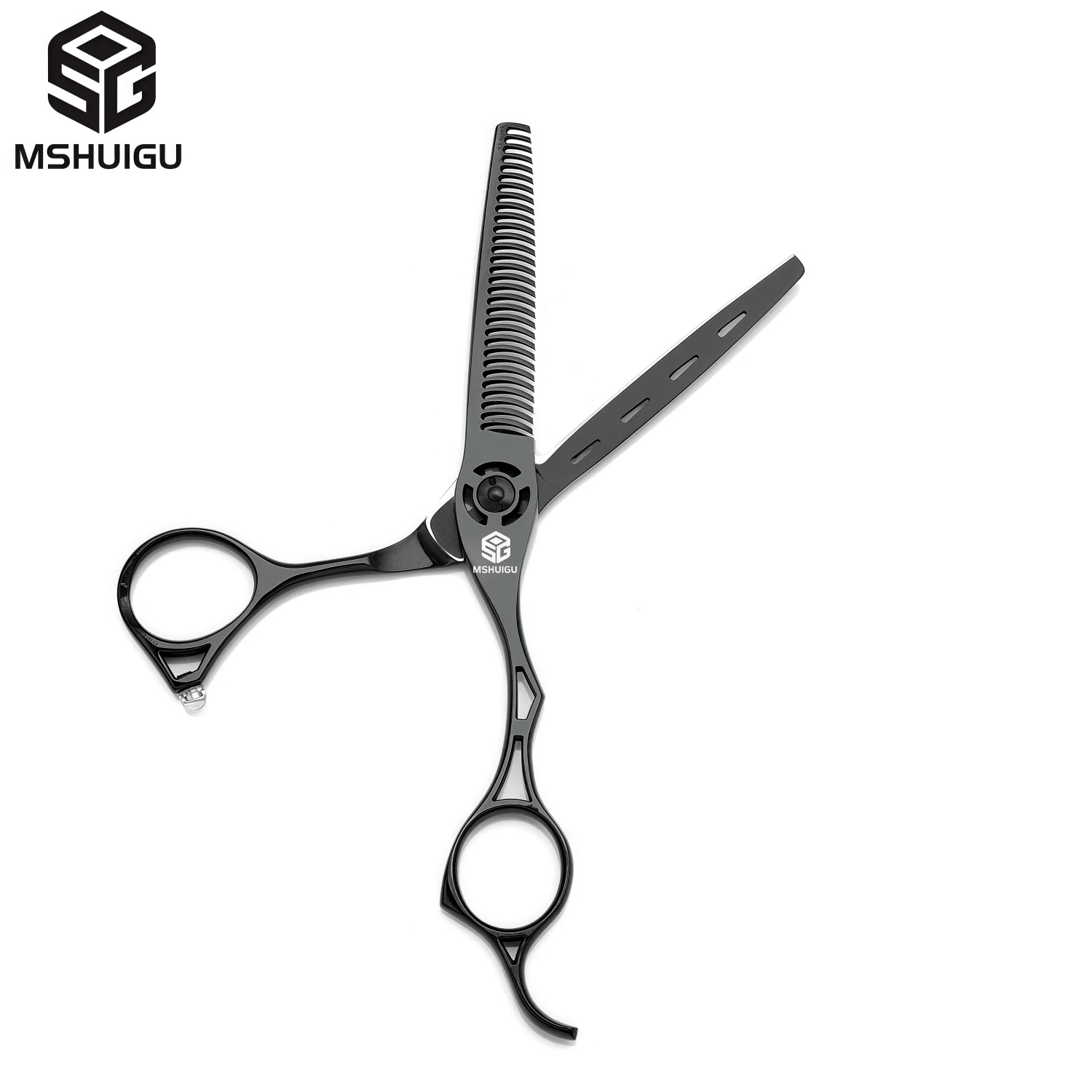 Professionelles Haarschere-Set aus 440C Edelstahl, 6, 6,5, 7 Zoll Schneidescheren, 6/6,5 Zoll 25-30% Effilierschere für Friseursalon – Detail 17