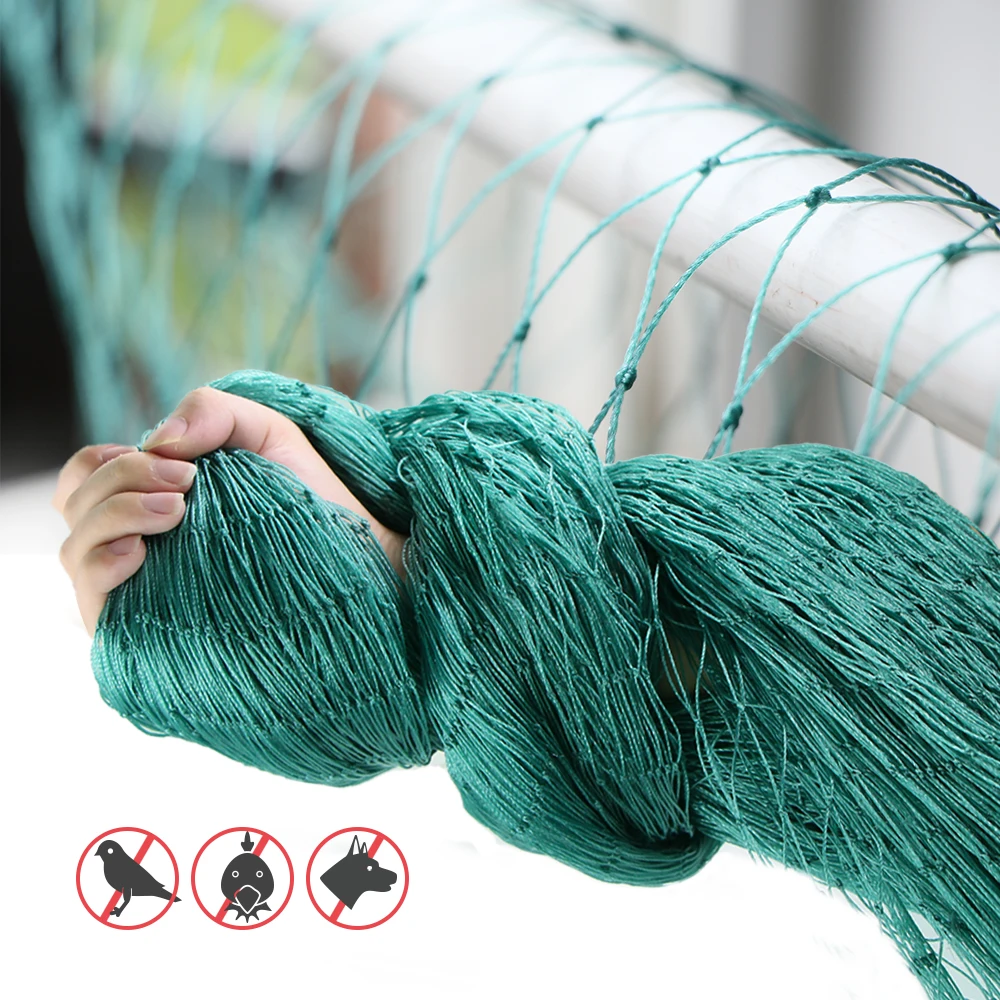 

4x4cm Mesh Garden Nylon Anti Bird Netting 12 Strands Green Woven Mesh Outdoors Plant Pest Barrier for Prevent Deer Squirrel Fenc