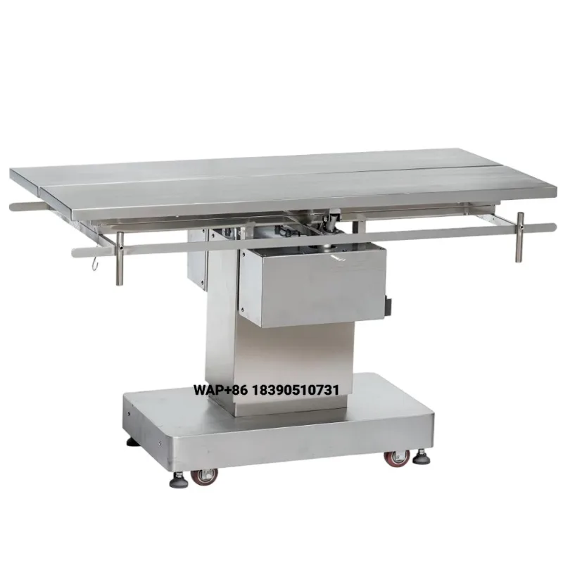 Electric lifting veterinary operating table made of stainless steel for animal dissection and inspection of surgical instruments