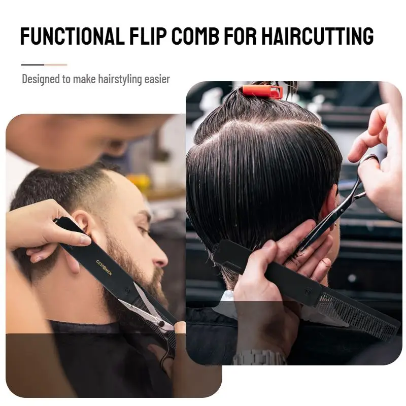 1/2/3 In1 Folding Hair Comb Plastic Wide Tooth Oil Head Texture Comb Beard Combing Barber Haircut Comb Salon Hair Styling Tools