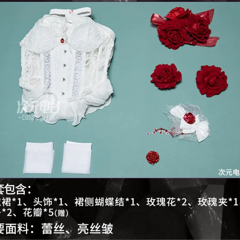 أزياء عبودية النصر NIKKE Mihara التأثيرية سلاسل عبودية بيضاء لعبة شخصية الزي حفلة الهالوين لعب الأدوار عيد الميلاد