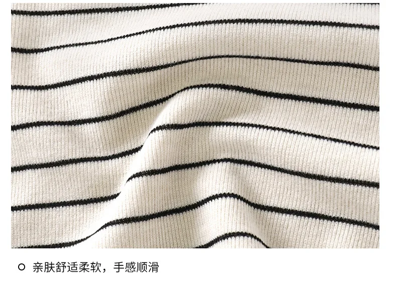Rundhals-Streifen-T-Shirt mit Knöpfen und langen Ärmeln für Kinder, Herbst-Jungen-Basisshirt, Mädchen-Basisshirt, Baby-Winter-Oberteil, Kinder-T-Shirt – Detail 18