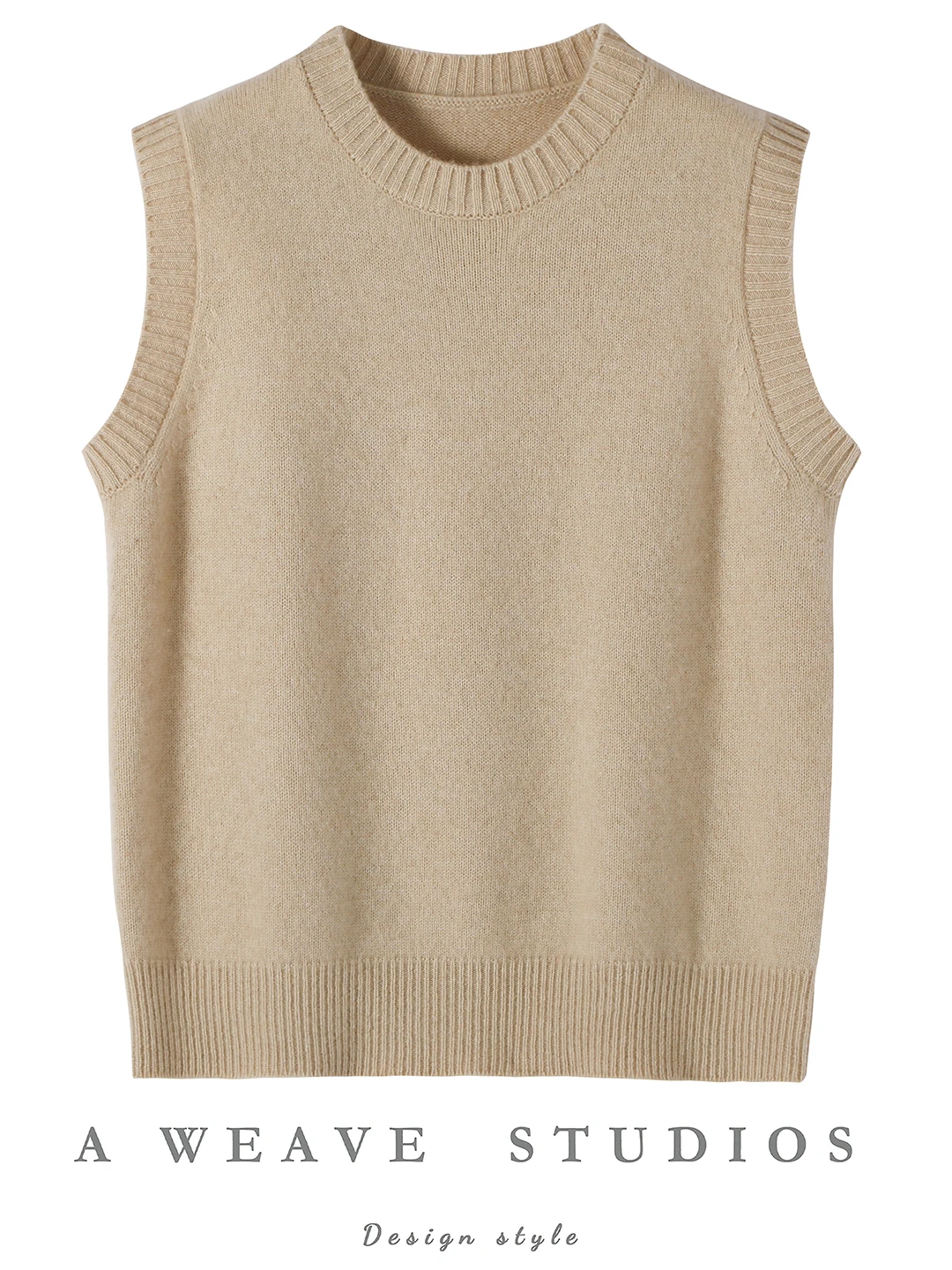 

Мягкий вязаный жилет из чистого кашемира для женщин, с круглым вырезом, повседневный, с подплечниками, осенне-зимний, модный, женская вязаная одежда