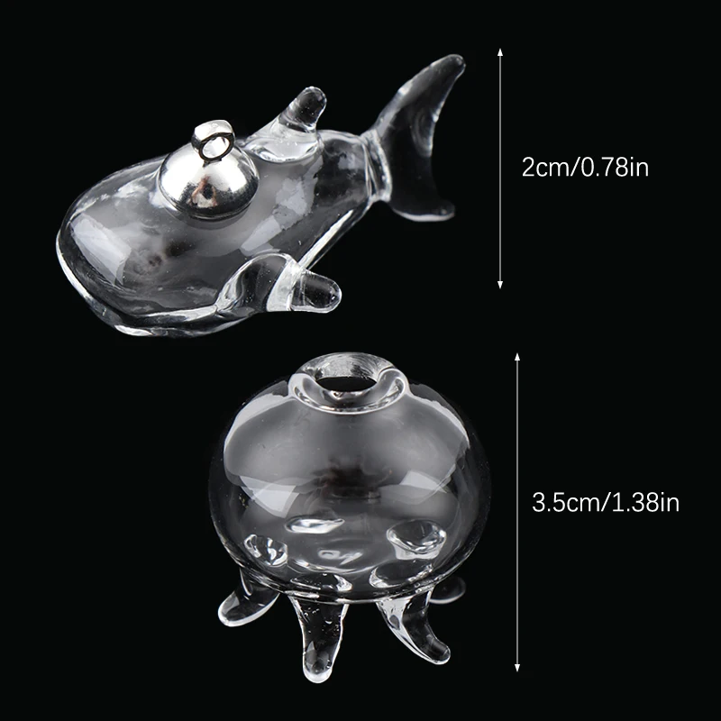 Creative 1:12 Dollhouse Miniature Jellyfish Shark Marine Life Bottle W/Cover Glass Jar Model Decor Toy Doll House Accessories