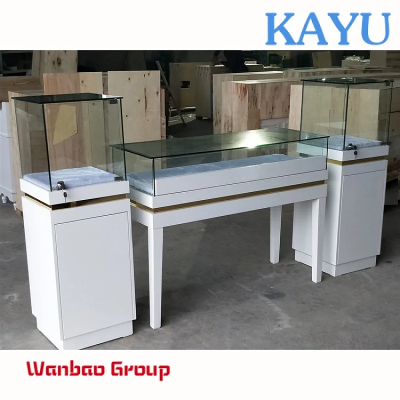 Custom  glass vitrine display cabinet glass jewel display cases glass jewelry showcase for retail shop