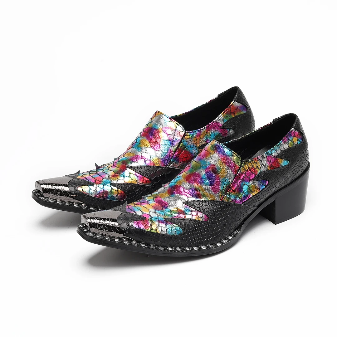 

Men's pointed fashion height 4.5 cm banquet British metal trendy men's shoes