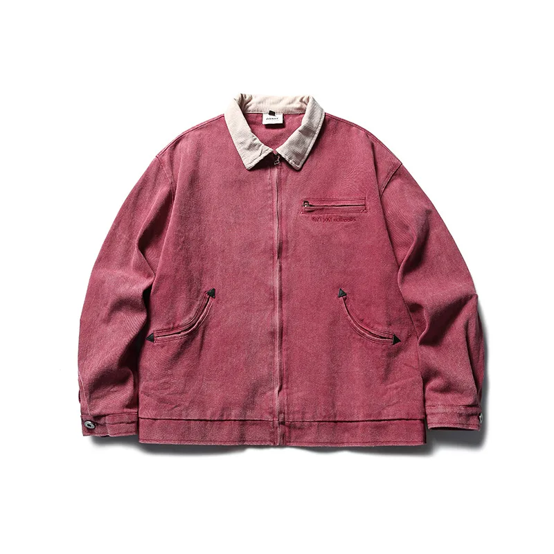 City Ordinary Spring/Autumn New American Retro Distressed Trendy Brand Design Letter Embroidered Jacket for Men