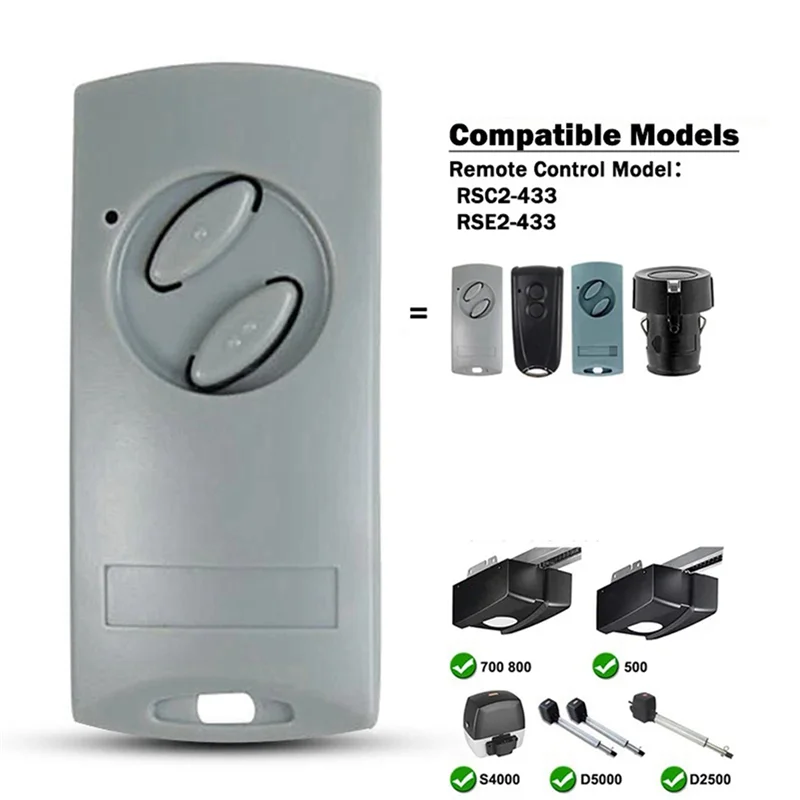 Abridor de puerta de garaje JABS-3X para ECOSTAR RSC2 RSE2 433Mhz Control remoto para ECOSTAR RSC2-433 RSC2-433 llavero de puerta eléctrica