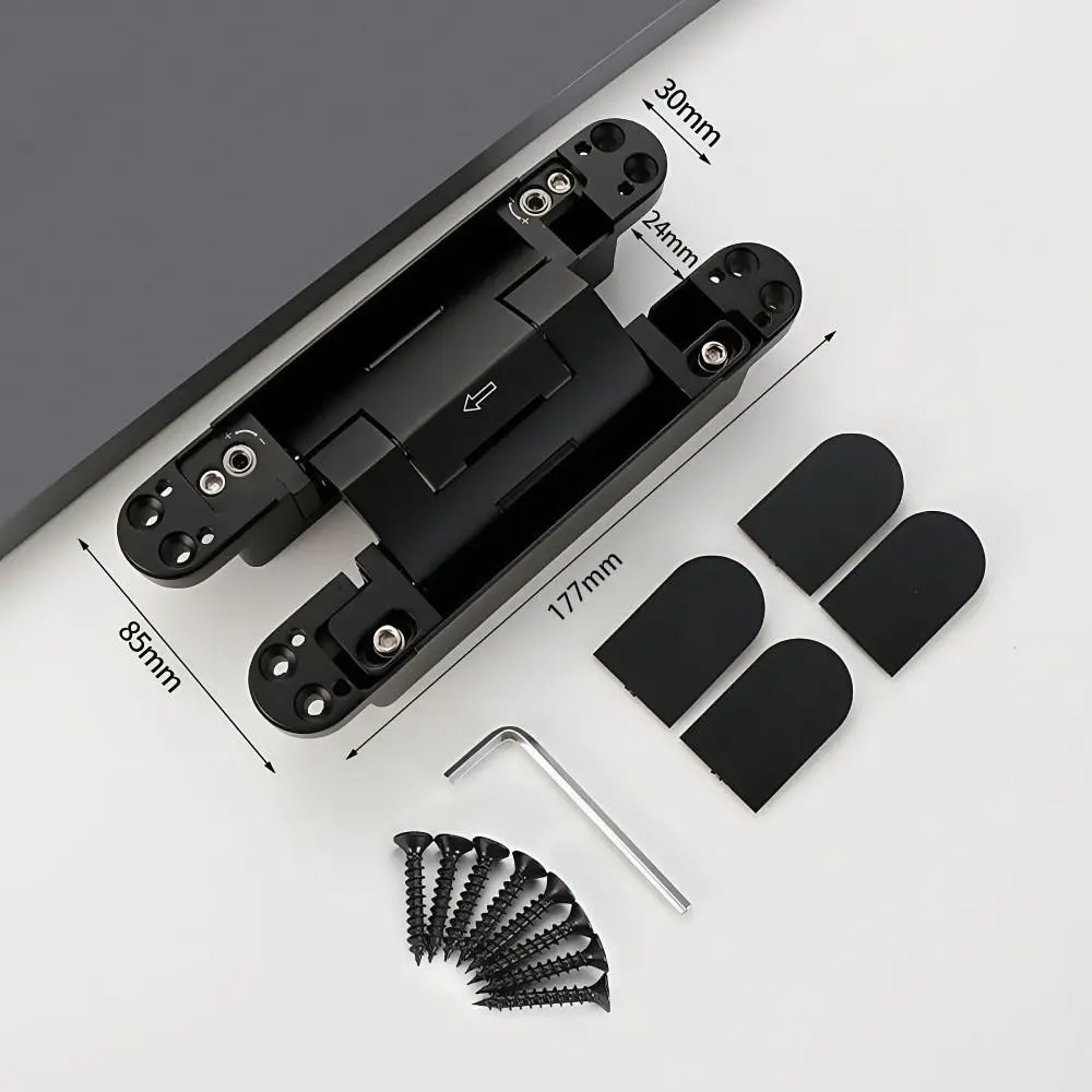 Silent Close Hydraulic Adjustable Hinge Invisible Mounting Folding Automatic Door Closing Device Furniture Fittings Adjustable