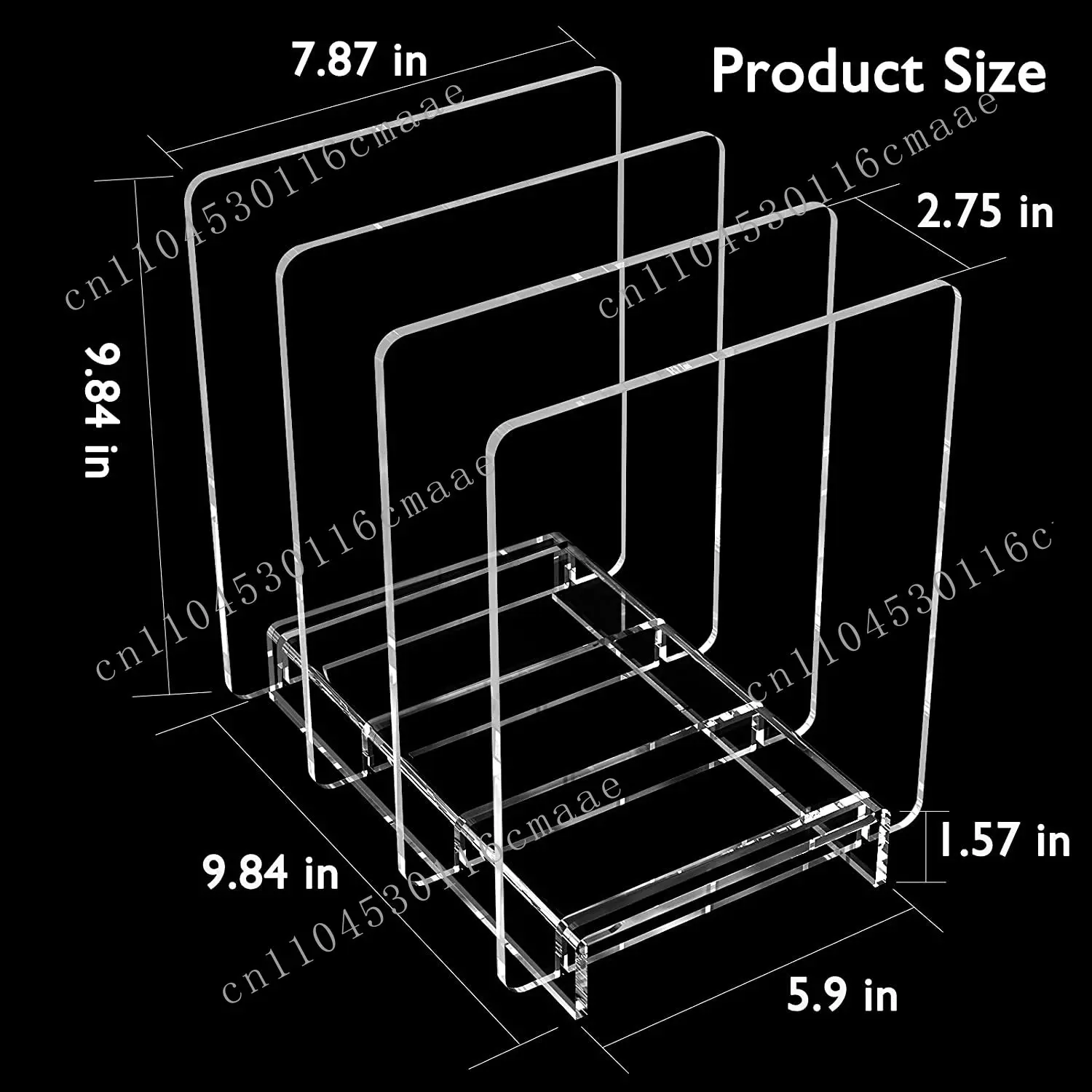 New Transparent Acrylic Magazine Rack and File Organizer
