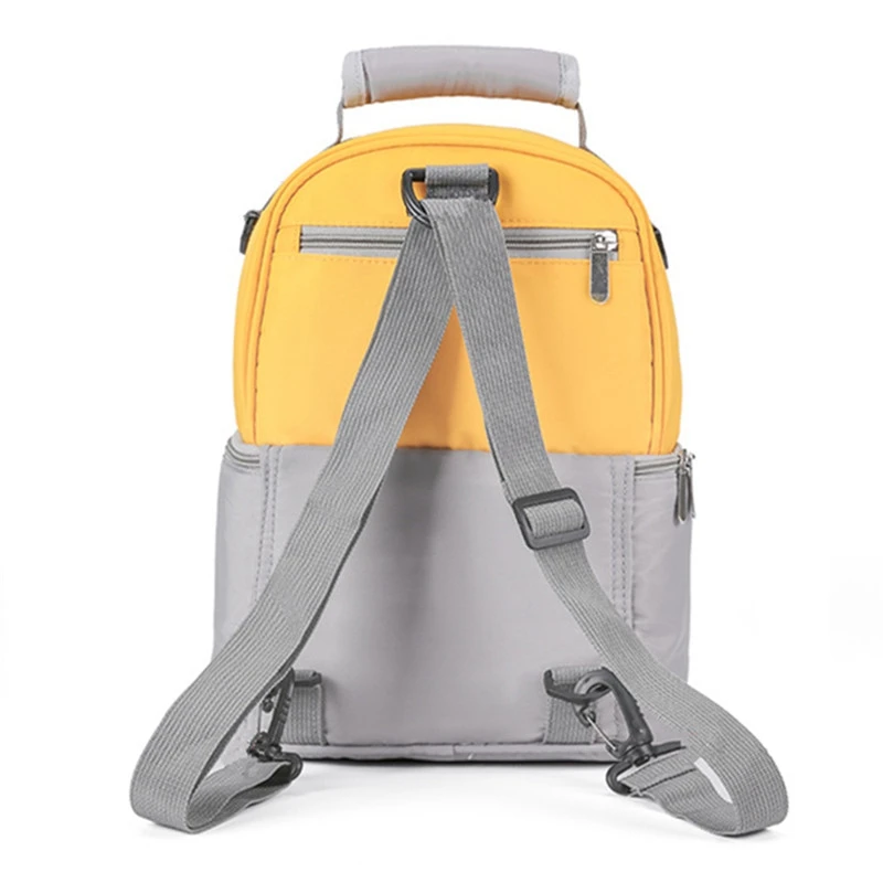 BYMONDY Large Double Deck Lunch Tote Bag for Women Mommy Milk Food Thermal Insulation Lunch Boxes Backpack with Adjustable Strap