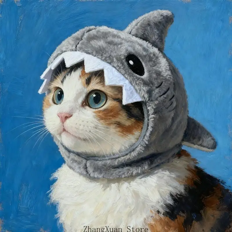 Cartoon Katzen Maske Kopfbedeckung Komfort Kopf Zubehör für Feier 3XUF – Detail 2