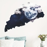 Sky Universe Moon Cloud 3D Wall Stickers Removable Wall Accessories Bedroom Living Room Porch DIY Wall Home Decoration