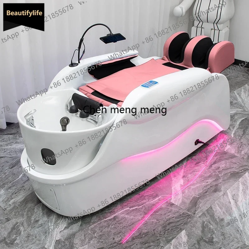 Q181 Smart Electric Massage Shampoo Chairs Hair Salon Shower Hairdressing Hair Wash Shampoo Bed Ergonomics Salon Furniture Silla