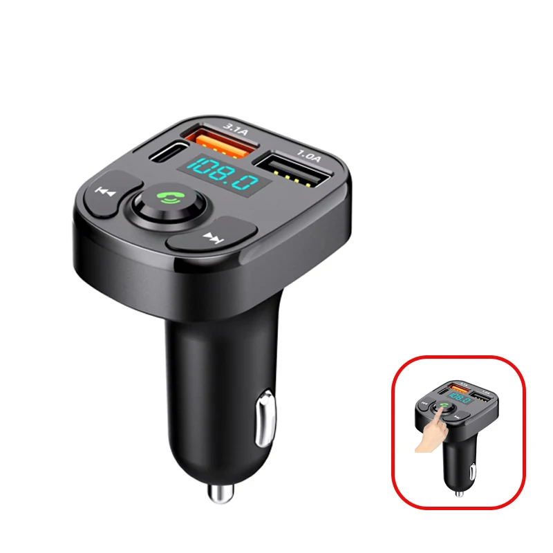 Auto FM Sender Bluetooth 5,0 Aux Freisprecheinrichtung Wireless Car Kit Dual USB Auto Ladegerät Auto Radio FM Modulator MP3 Player Adapter