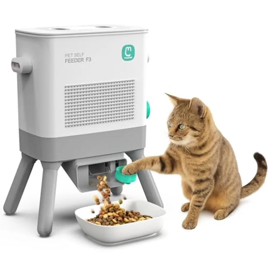

Cat Self Feeder - 8L Large Capacity Gravity Pet Feeder for Dogs and Cats Dry Food Compatible Cat Food Dispenser Train Pets to S