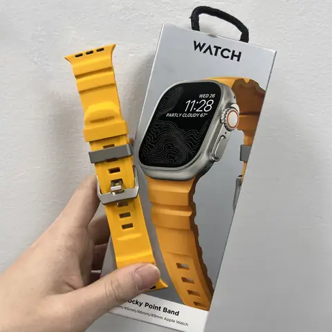 iWatch Ultra2 용 실리콘 스트랩 스포츠 팔찌 밴드 Apple Watch 10/9/8/1/2/3/4/5/6/7 46mm 49mm 45mm 시계 41 44 40 38 42mm
