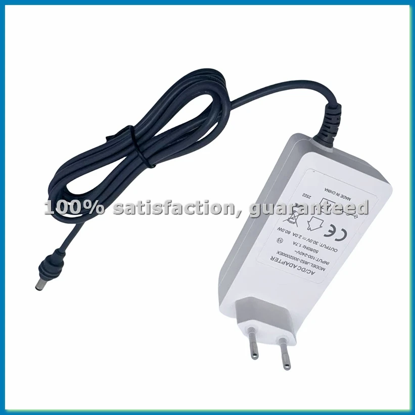 

For Mini Power Cable 60W AC to DC Adapter 30V 2A Output 18AWG Wire Plug and Play with Port Waterproof EU PLUG-A33R
