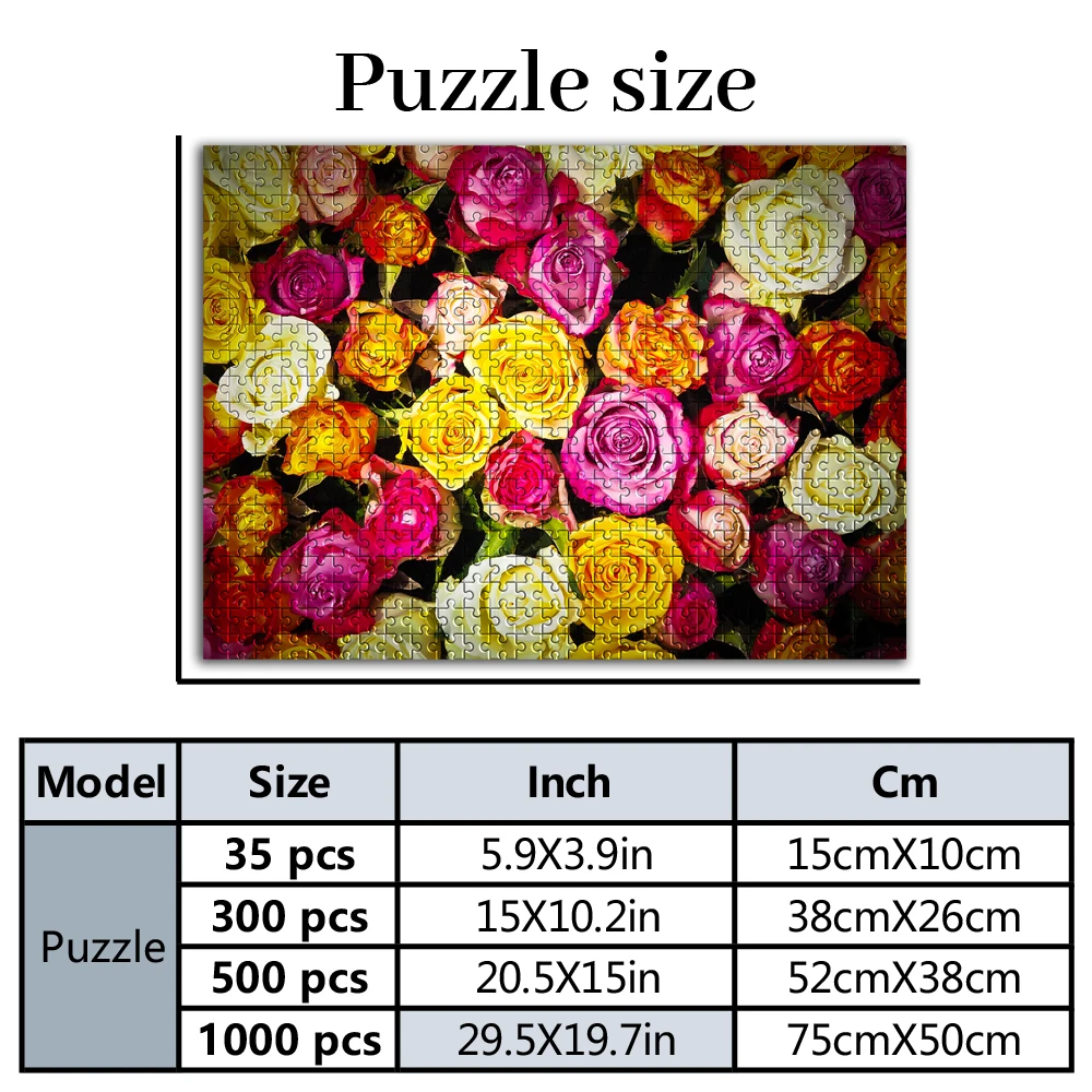 35/300/500/1000pcs Personalized Custom Photo Puzzle scenery photo DIY Puzzle Portrait Painting Handmade Birthday Gift