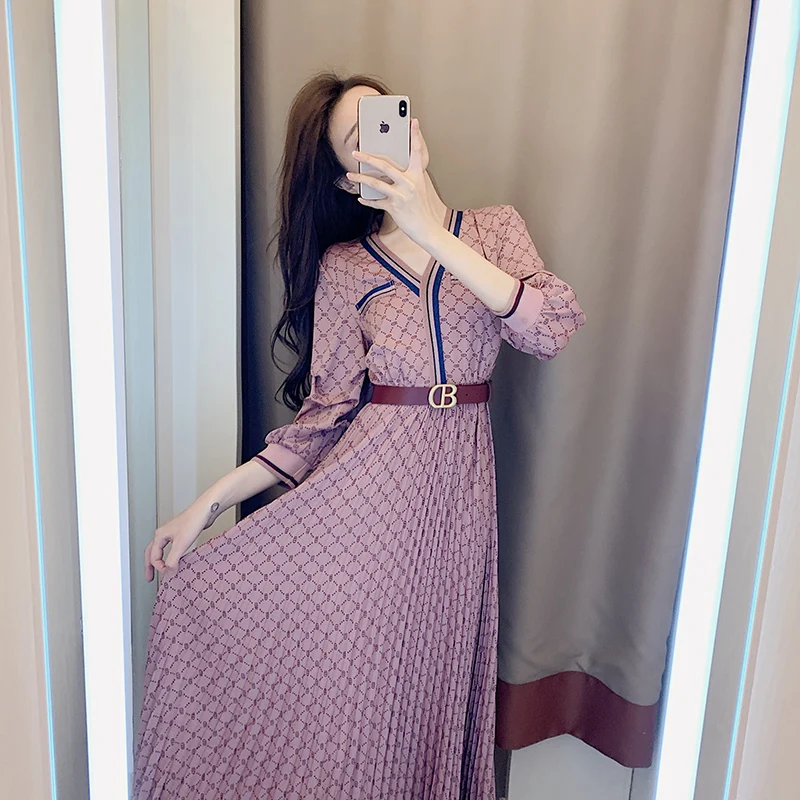 Faionable Little Bla Dr Spring Autumn New Design Luxury Personali Gored Skirt High Waist A-Line Polyester Fiber Long...