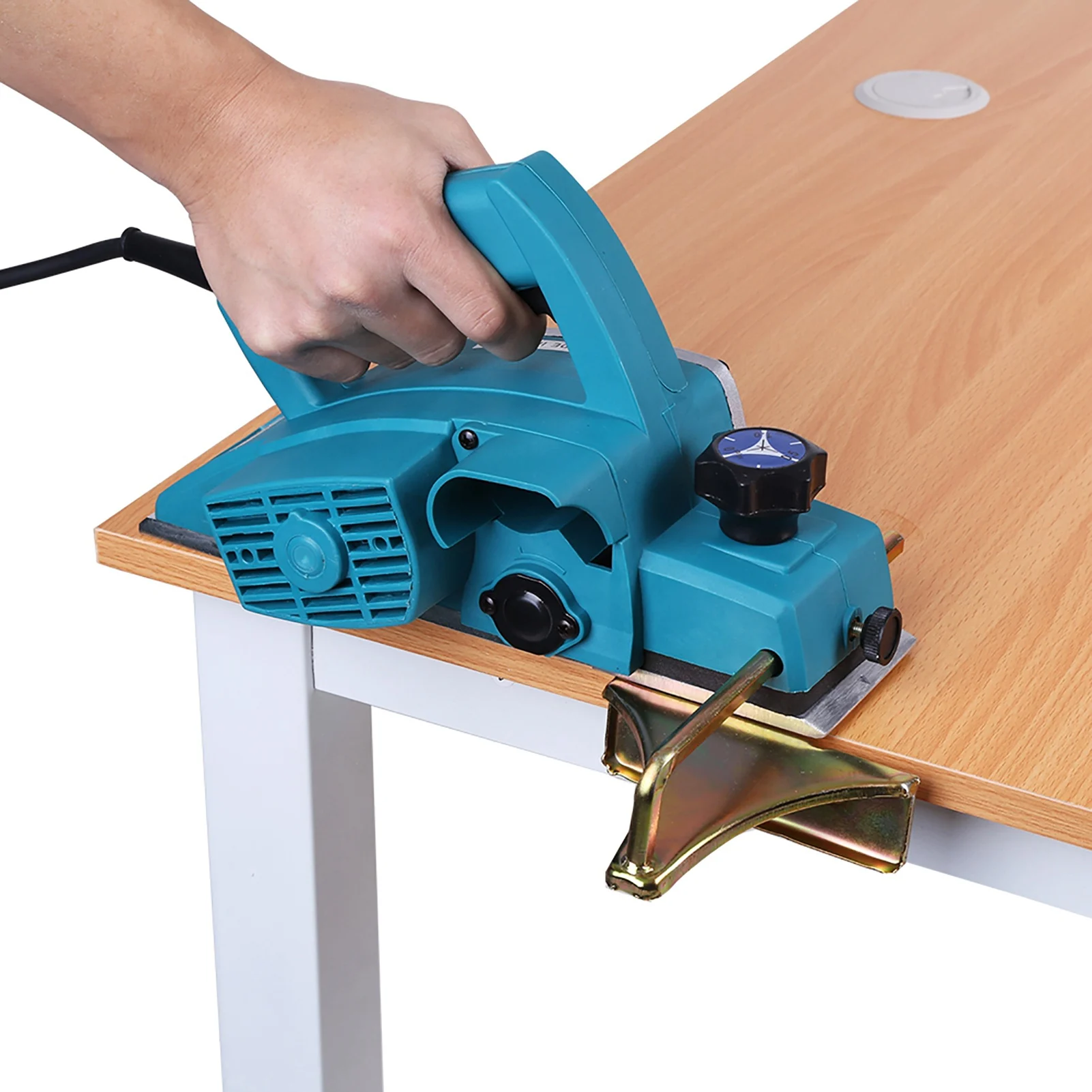 Portable Electric Wood Planer Hand Held Woodworking Power Tool for Home Furniture Woodworking Tool Handheld Planer Wood Planer