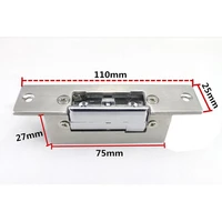 Hot-Electric Door Adjustable Lock-Tongue Secure Electric Strike Lock Door Double Unlock Mode NC/NO 12V Access Control System 5