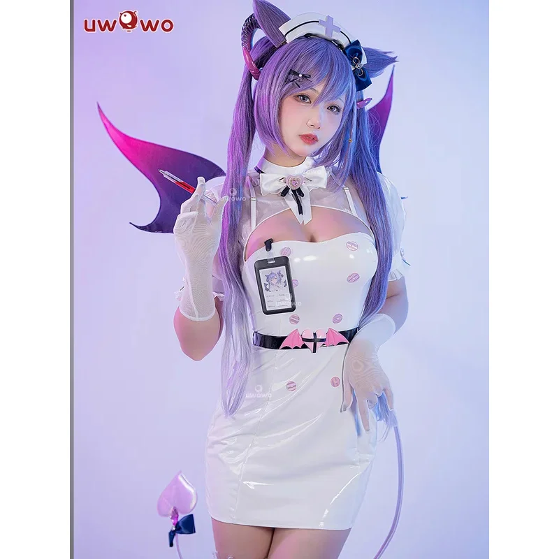 Succubus Keqing Cosplay Costume with Wings Tail Nurse Little Devil Cosplay Genshin Impact Cosplay Fanart: Keqing