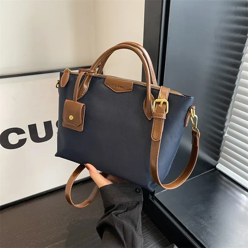 

Large Capacity Retro Oxford Cloth Crossbody Bag | Lightweight Commuter & School Tote Bag, Autumn New Hot Sale Adjustable Strap