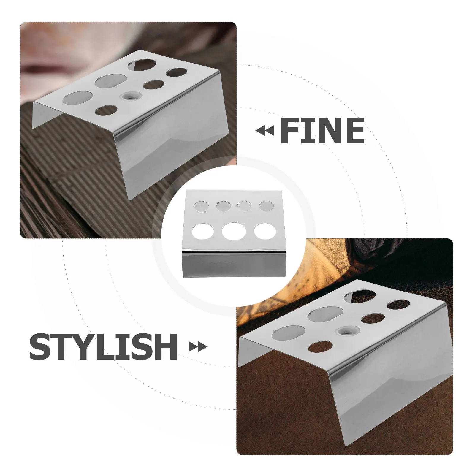 

5Pcs Stainless Steel Tattoo Ink Cup Holder 7 Holes Pigment Organizer Stand for Tattoo Workspace Supplies Pigment Organizer