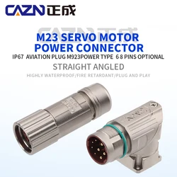 M23 M923 Servo Motor Encoder Male Female Plug Socket 6Pin 8Pin Aviation Connector Industrial Power Signal Adapter Charger IP67