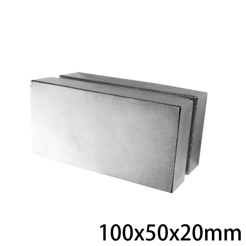 100x50x20 Big Super Strong Neodymium Magnets 100x50x20mm  Block Magnets 100x50x20 Permanent NdFeB Strong Magnets 100*50*20