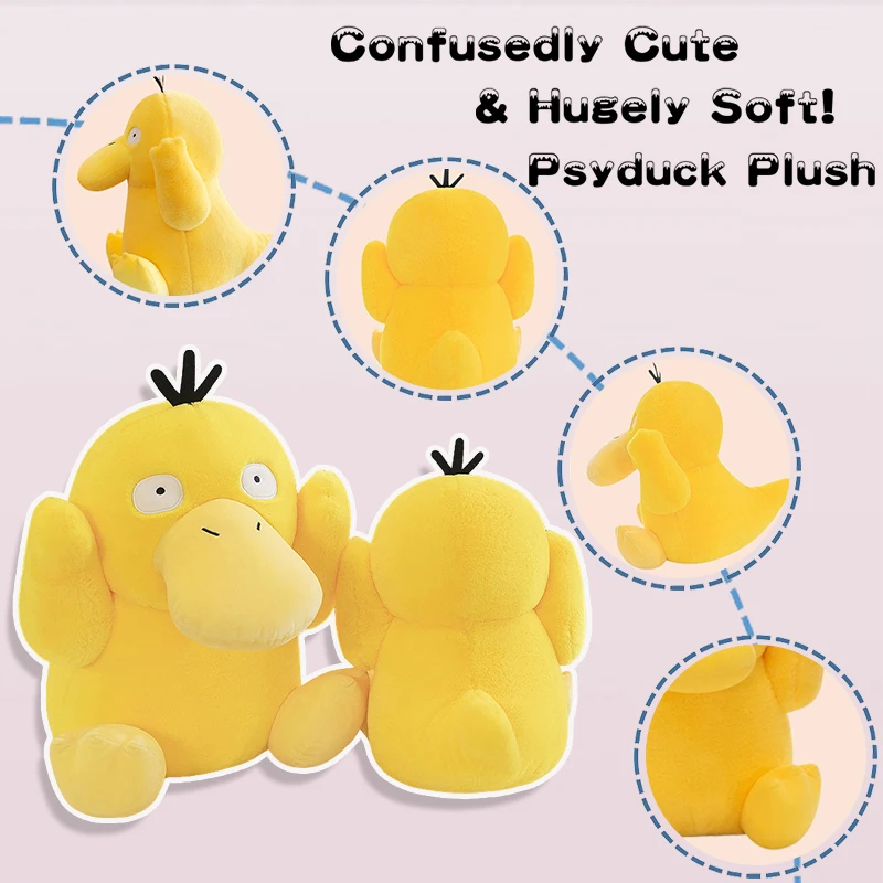 

25-60 см Покемон Псайдак плюшевая игрушка кавайная мягкая аниме мультфильм и милая желтая утка кукла пледы подушки подарки для украшения комнаты для девочек