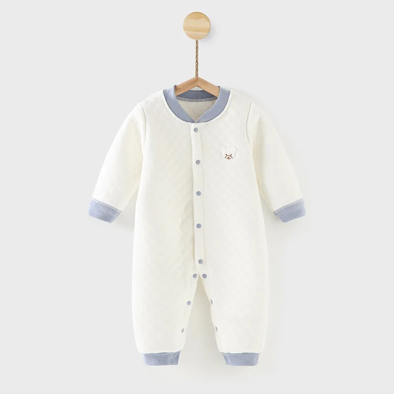 

Infant Autumn/Winter Romper Suit - Pure Cotton One-Piece 0-9 Months Baby Thermal Underwear Newborn Clothing Crawling Suit