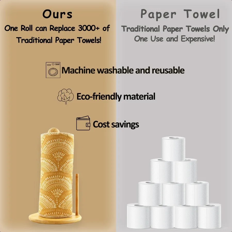 25 عبوة من المناشف الورقية القابلة لإعادة الاستخدام، مناشف ورقية، قماش قطني قابل للغسل لمناشف المطبخ، منتجات بدون نفايات، ورق بديل #3