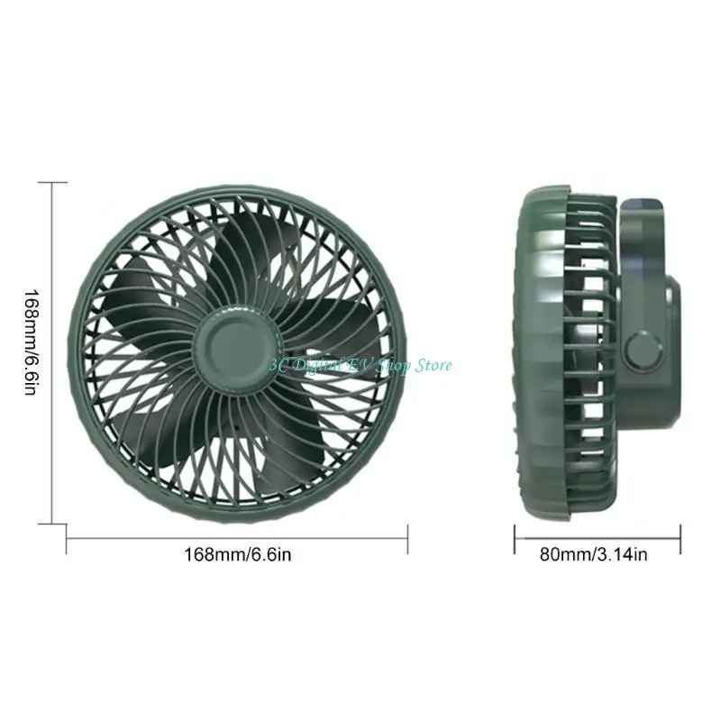 Ventilador velocidade ajustável E74D Ventilador resfriamento personalizado Ventilador teto Ventilador portátil
