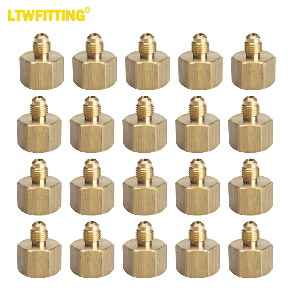 

LTWFITTING Brass Flare 1/4" OD x 1/2" Female NPT Connector / Adapter Tube Fitting(Pack of 20)