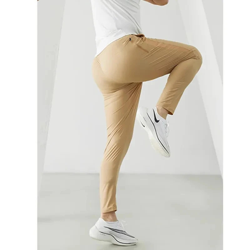 Штаны для бега, мужская спортивная одежда, эластичные тренировочные штаны для бега, облегающие брюки для тренажерного зала и фитнеса, Быстросохнущий тонкий спортивный костюм, тренировочные спортивные штаны