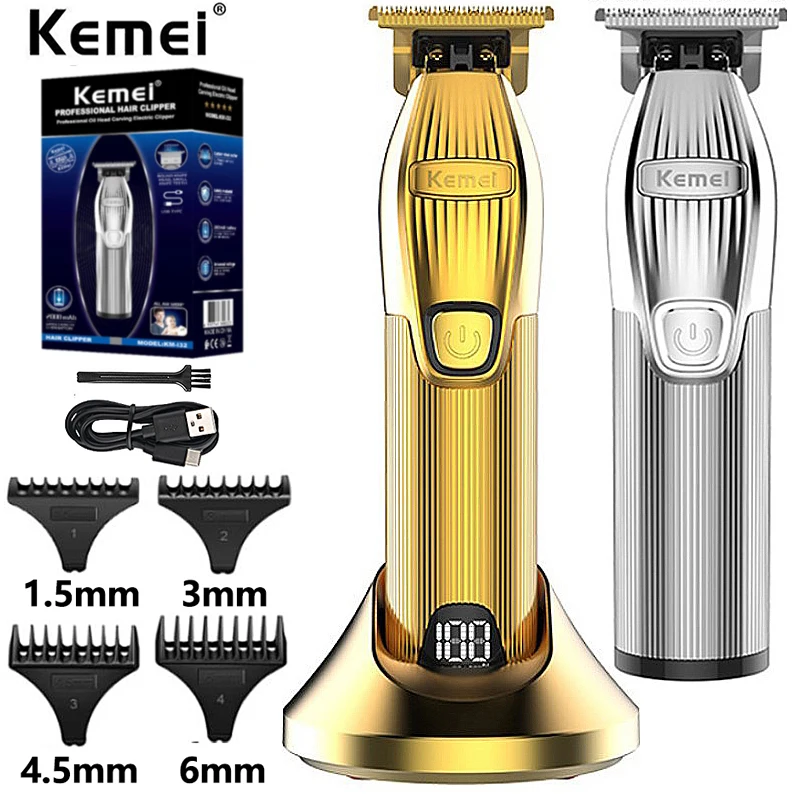 

Kemei i32&i32S Professional Cordless Rechargeable Hair Trimmer For Men Beard Grooming Electric Hair Clipper Machine Hairdressing