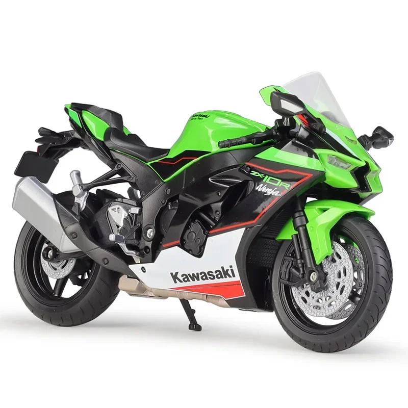 Welly 1:12 Kawasaki 2021 Ninja ZX10R Motorcycle Models Alloy Model Motor Bike Miniature Race Toy for Gift Collection