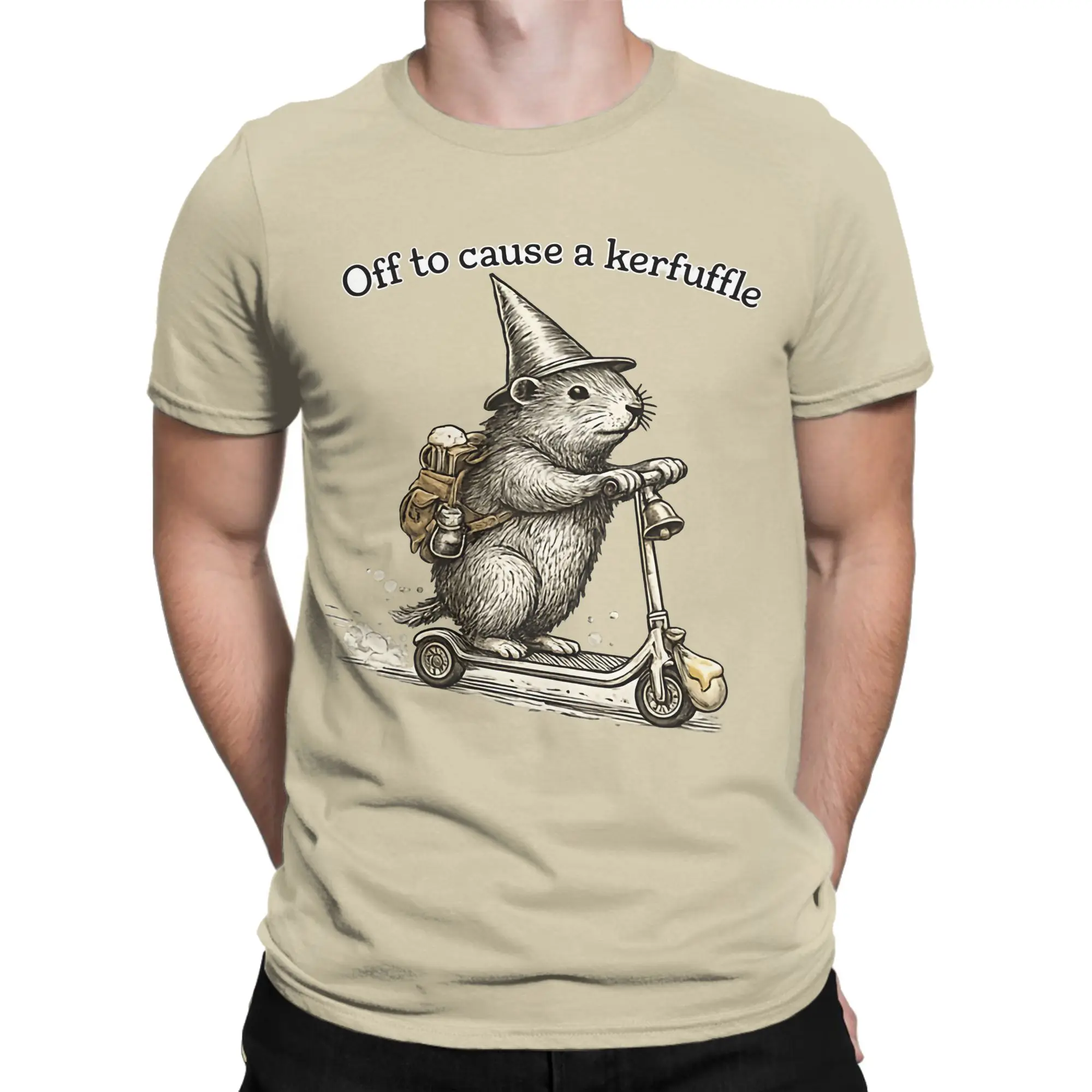 Men Women Off To Cause A Kerfuffle T Shirt Humor 100% Cotton Clothing Funny Short Sleeve Crewneck Tee Shirt Gift Idea T-Shirt