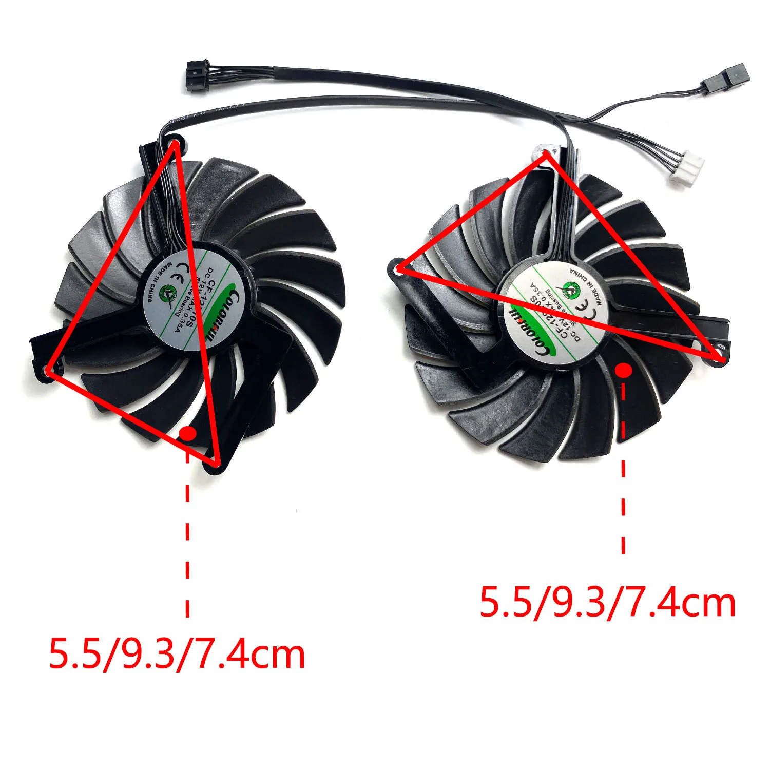 New For INNO3D GeForce RTX3050 3060 3060ti TWIN X2 OC Graphics Card Replacement Fan CF-12910S